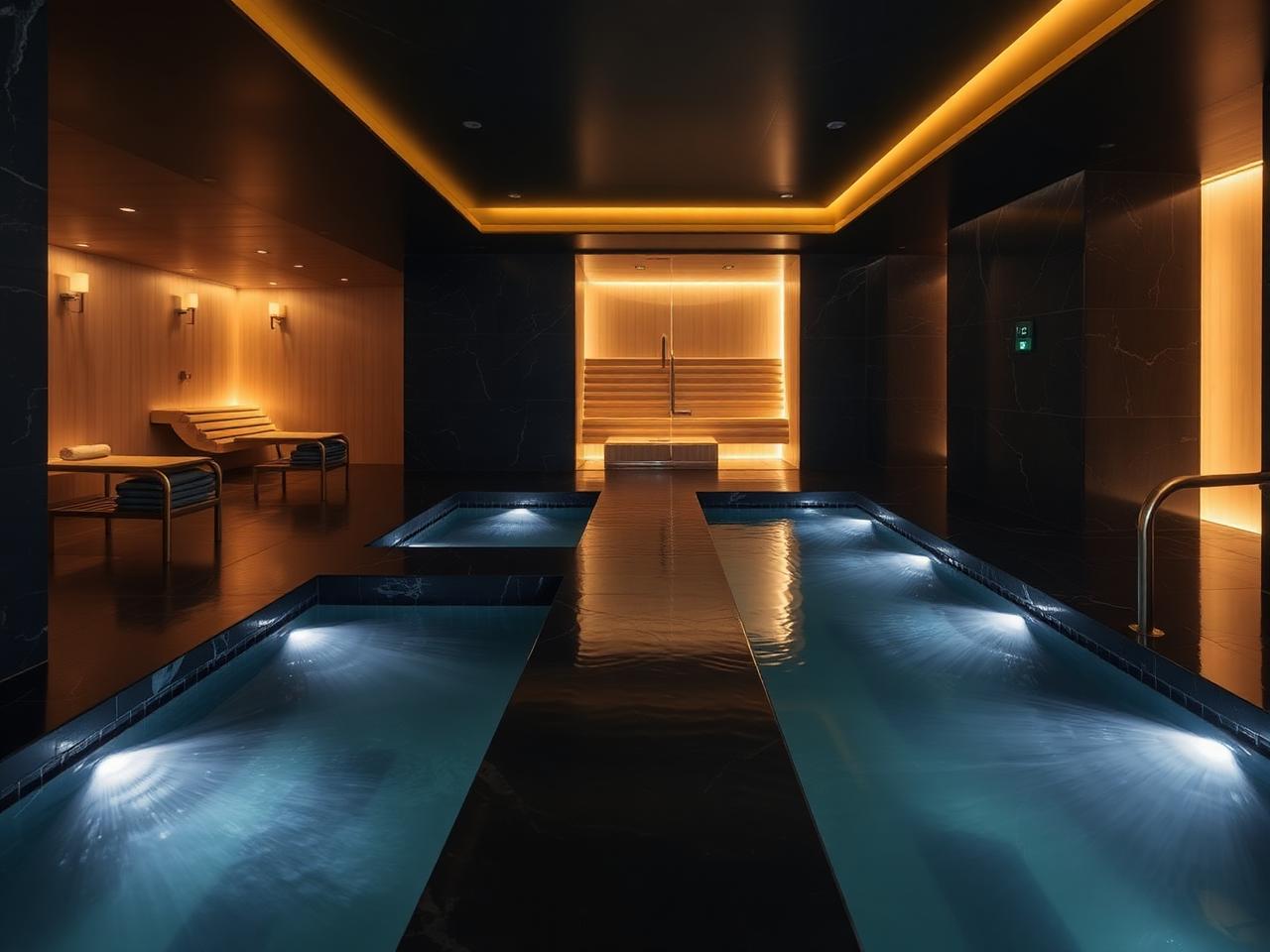 Contrast pools in the MKode Gym recovery wing